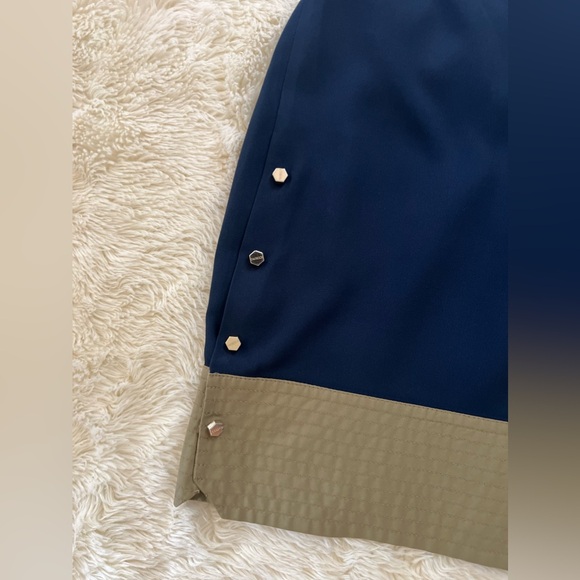 ICEBERG Navy & Khaki Straight Skirt Size Small - Picture 5 of 5